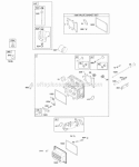 Cylinder Head Gasket Set - Valve Lubrication Valves Diagram and Parts List for 28CH77-0036-E1  Briggs and Stratton Engine